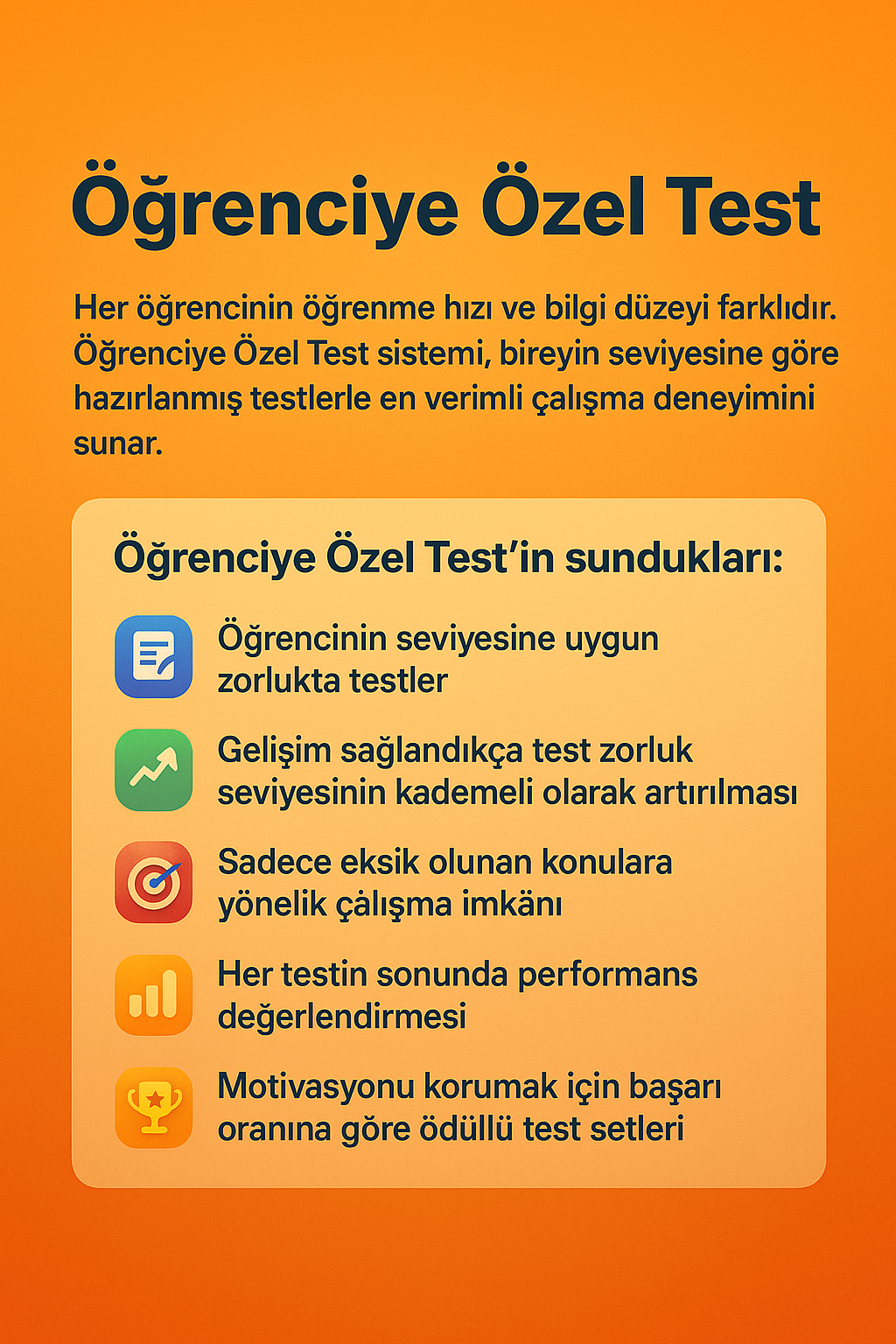 Öğrenciye Özel Test